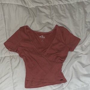 Hollister Women's Rust Wrap Top